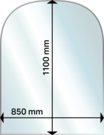 PLAQUE DE SOL EN VERRE - SEMI-CIRCULAIRE